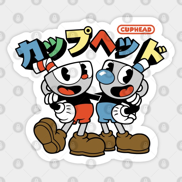 Cuphead and Mugman Sticker by JacsonX